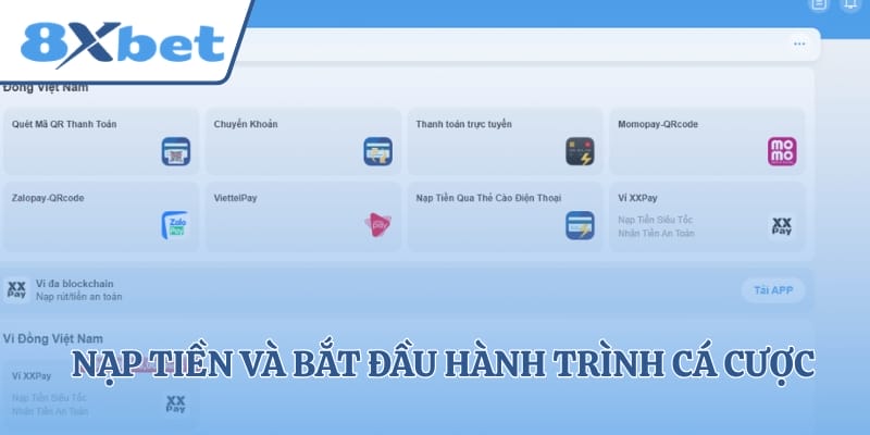 Nạp tiền và bắt đầu hành trình cá cược tại nền tảng
